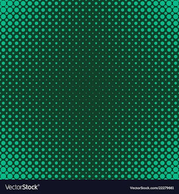 Green geometric halftone dot pattern background vector image
