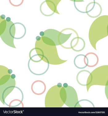 Green geometric leaf background seamless patterrn vector image