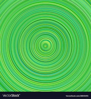Green geometrical gradient concentric circle vector image