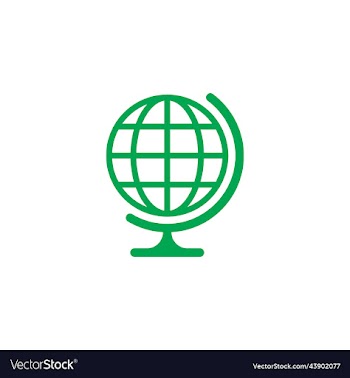 green globe or education icon