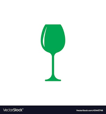 green goblet glass icon