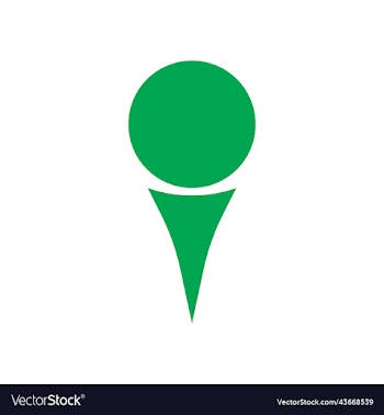 green golf ball solid icon
