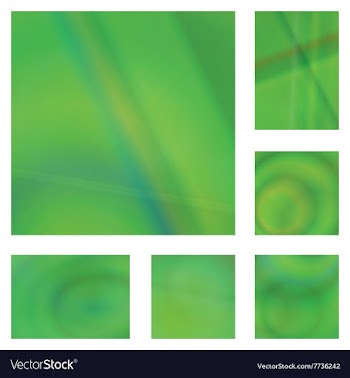 Green gradient abstract background design set vector image