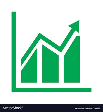 green graph icon or logo