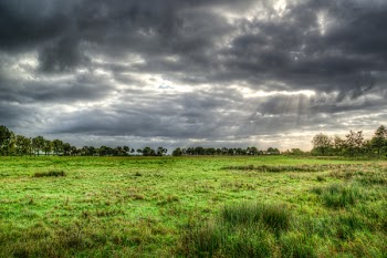 Green Grass Field Under Cloud Formation