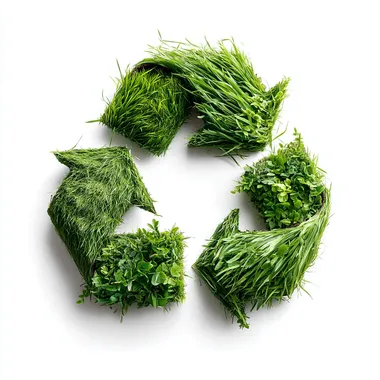 Green Grass Recycling Symbol Green Grass Recycling Symbol