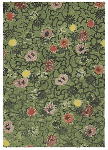 Green-ground fragment decorated with floral | Free Photo - rawpixel