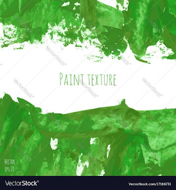  					Green hand paint watercolor vector image														