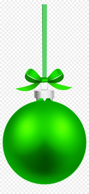 Green Hanging Christmas Ball Png Clipart - Green Christmas Ball Vector