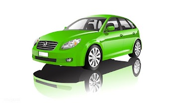 Green hatchback car isolated on white vector | Free stock vector - 540121
