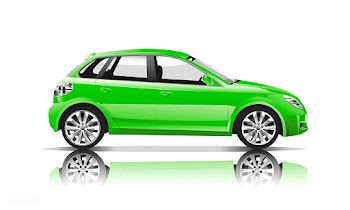 Green hatchback car isolated on white vector | Free stock vector - 540161