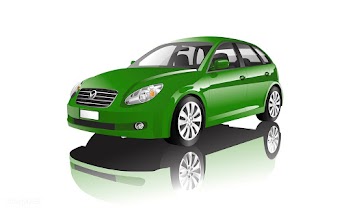 Green hatchback car isolated on white vector | Free stock vector - 540198