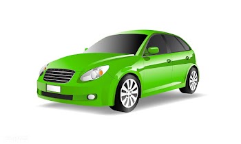 Green hatchback car isolated on white vector | Free stock vector - 540269
