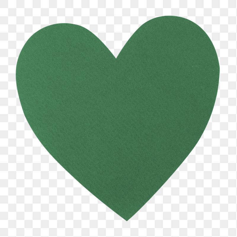 Green heart png sticker, paper | Free PNG - rawpixel