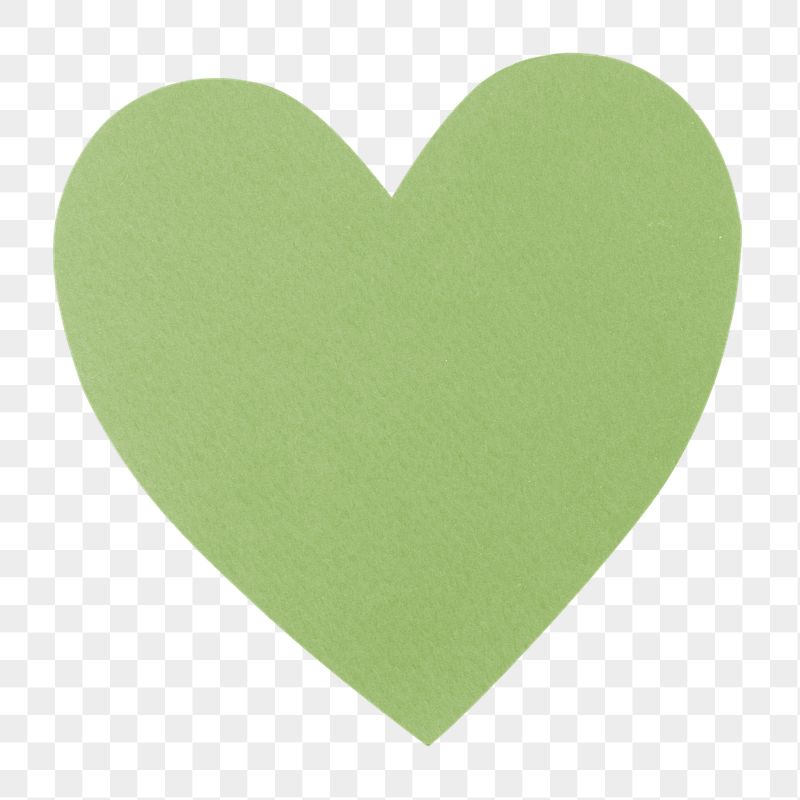 Green heart png sticker, paper | Free PNG - rawpixel