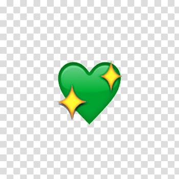 Green heart with yellow diamonds illustration transparent background PNG clipart
