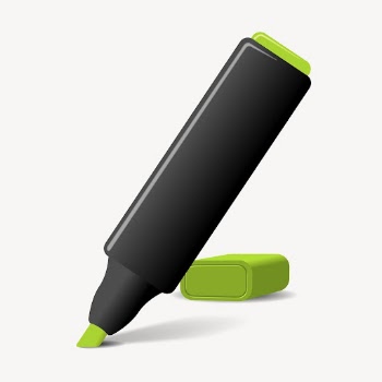 Green highlighter pen clipart, illustration | Free Vector - rawpixel