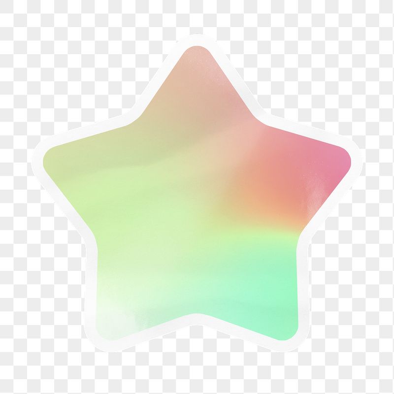 Green holographic png star badge | Free PNG - rawpixel