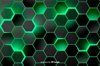 Green honeycomb background Free Vector