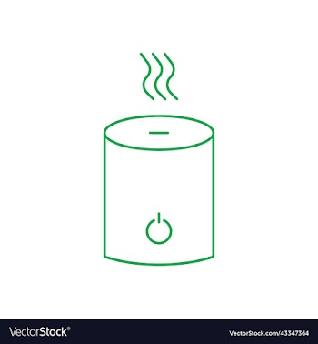 green humidifier line icon