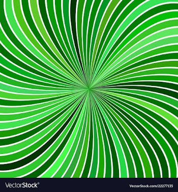 Green hypnotic abstract spiral ray stripe vector image