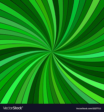 Green hypnotic abstract spiral stripe background vector image