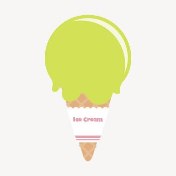 Green ice-cream cone clipart, cute | Free Vector - rawpixel