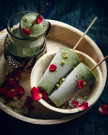 Green Ice Cream in Bowl