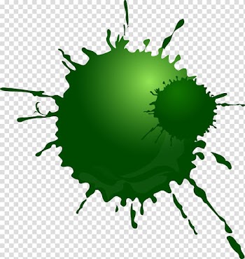 Green Ink brush , Paint splash transparent background PNG clipart