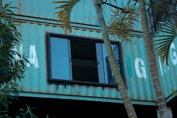 Green Intermodal Container With Window