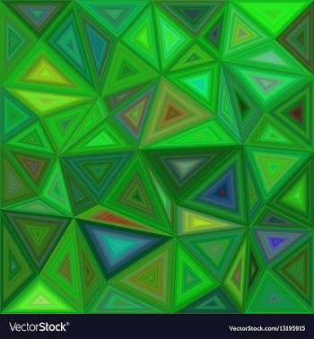 Green irregular triangle mosaic background design vector image