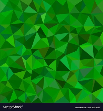 Green irregular triangle tiled background - from vector image