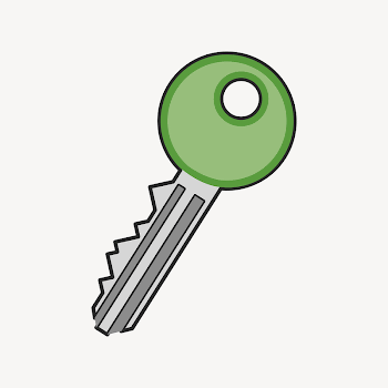 Green key clipart illustration psd. | Free PSD - rawpixel