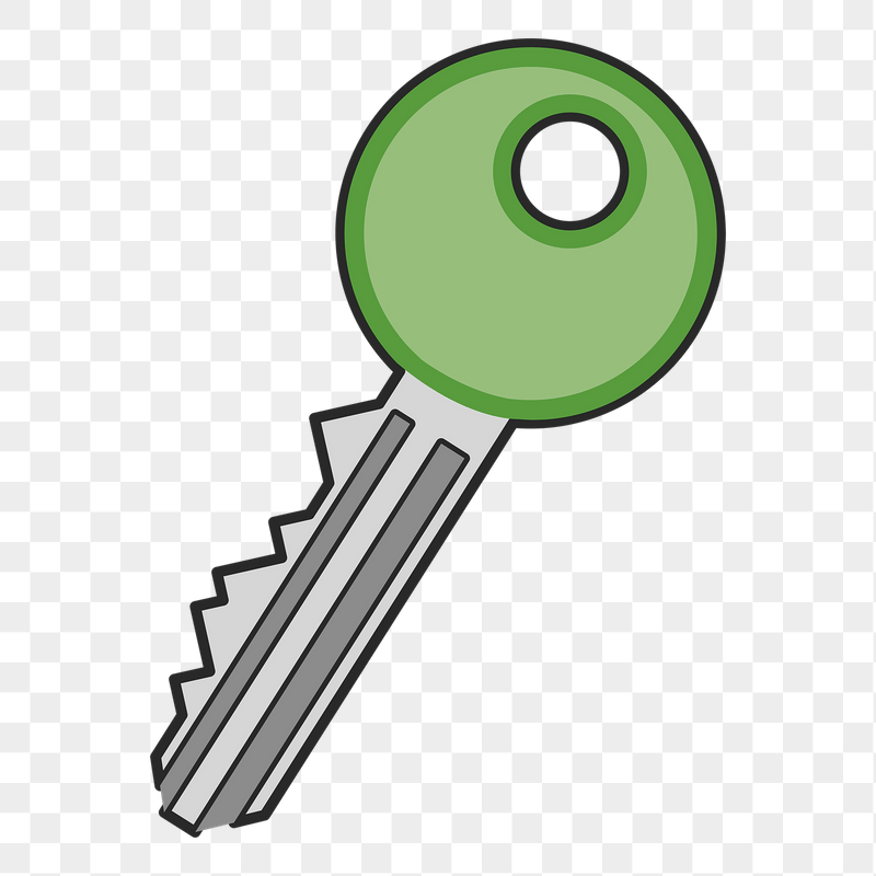 Green key png sticker illustration, | Free PNG - rawpixel
