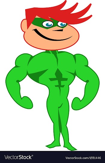 Green kid vector image