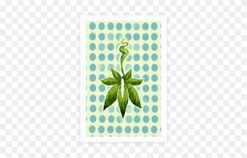 Green Leaf - Cannabis Poster - Girl With Pearl Earring Dots