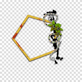Green Leaf Flower Frame transparent background PNG clipart
