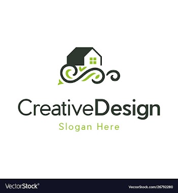 Green leaf home realty creative business logo vector image
