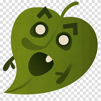 Green leaf , leaf symbol fruit fictional character, Coda transparent background PNG clipart