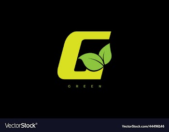green leaf letter g branding logo