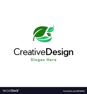 Green leaf naturally biology logo vector image