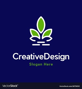Green leaf naturally creative logo vector image