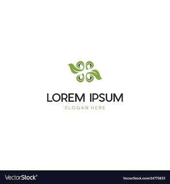 Green leaf organic ecology creative logo design vector image