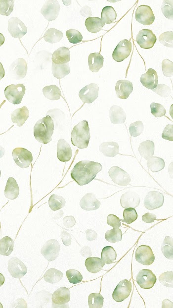 Green leaf phone wallpaper, watercolor | Free Photo Illustration - rawpixel