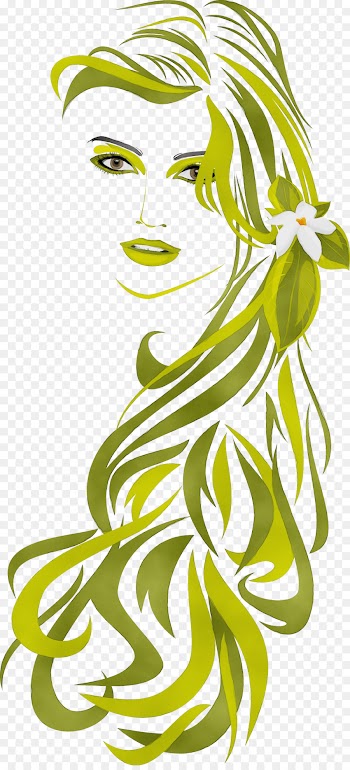 green leaf plant line art clip art