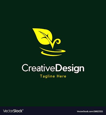 Green leaf pure creative logo vector image