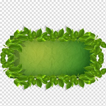 Green leaf themed frame , Adobe Illustrator, Green background transparent background PNG clipart