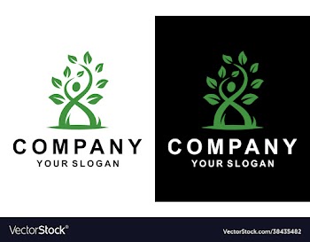 green leaf tree people logo