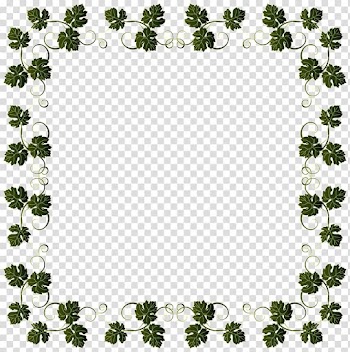 Green leaves border illustration, file formats Lossless compression, Vine Border Frame transparent background PNG clipart
