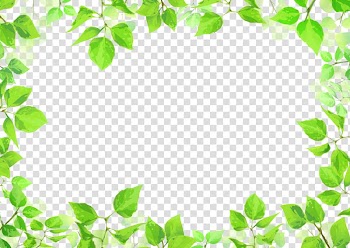 Green leaves border illustration, Fukuoka u30e9u30a4u30d6u30cfu30a6u30b9 u30e9u30a4u30c8 Jimdo GmbH Beauty Parlour, Green leaves border frame corners transparent background PNG clipart